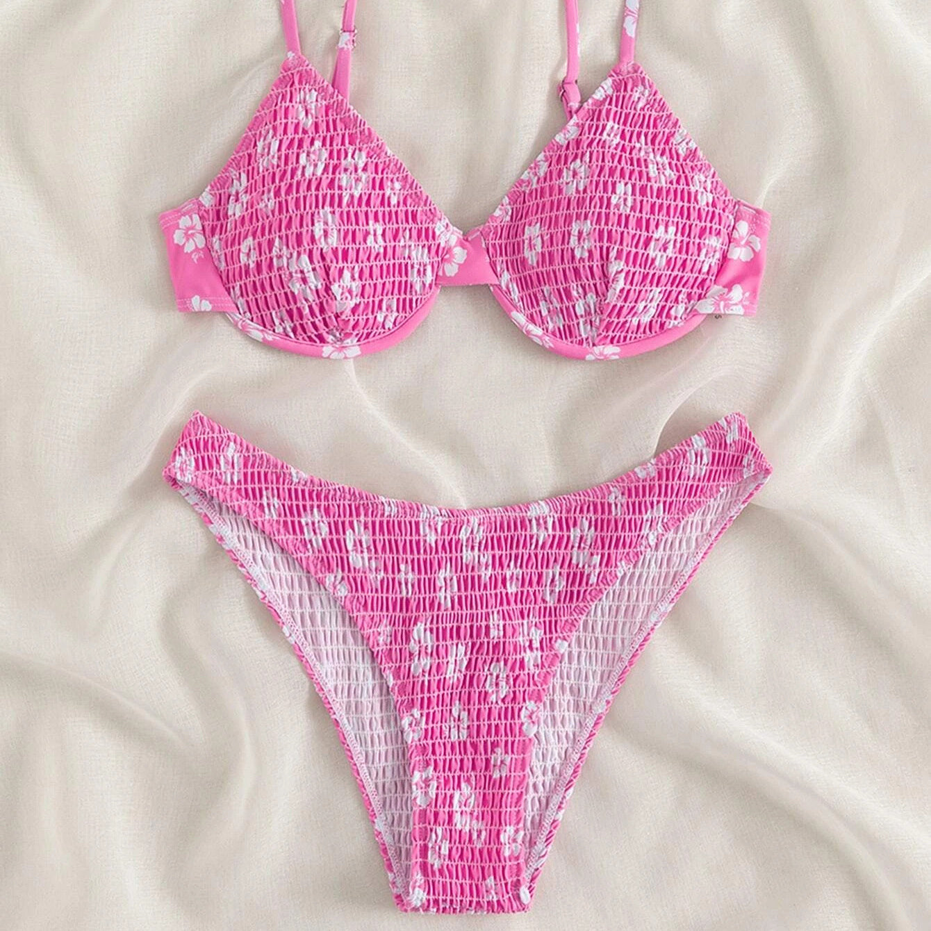 Bikini push-up plażowe z delikatnymi ramiączkami Salwa