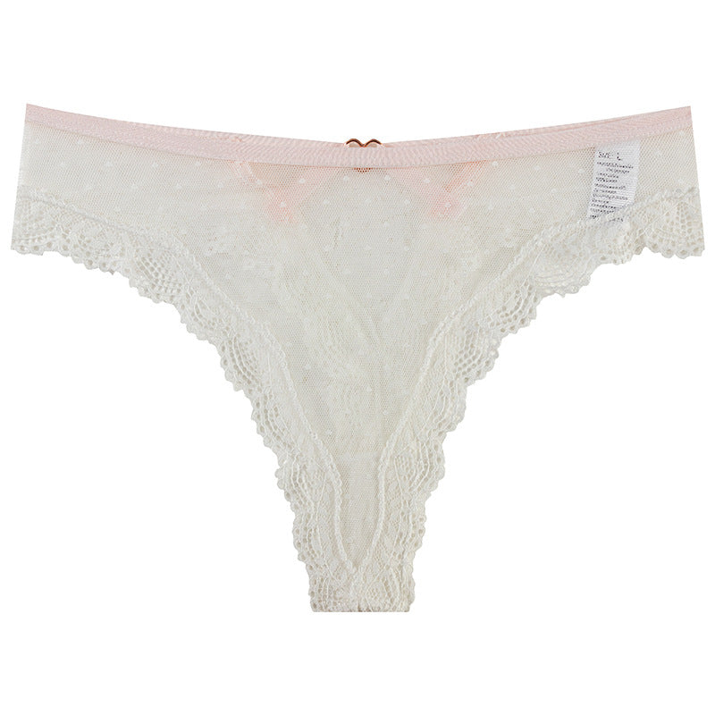 Figi z ozdobnymi strapsami z przewiewnego materiału Roxana