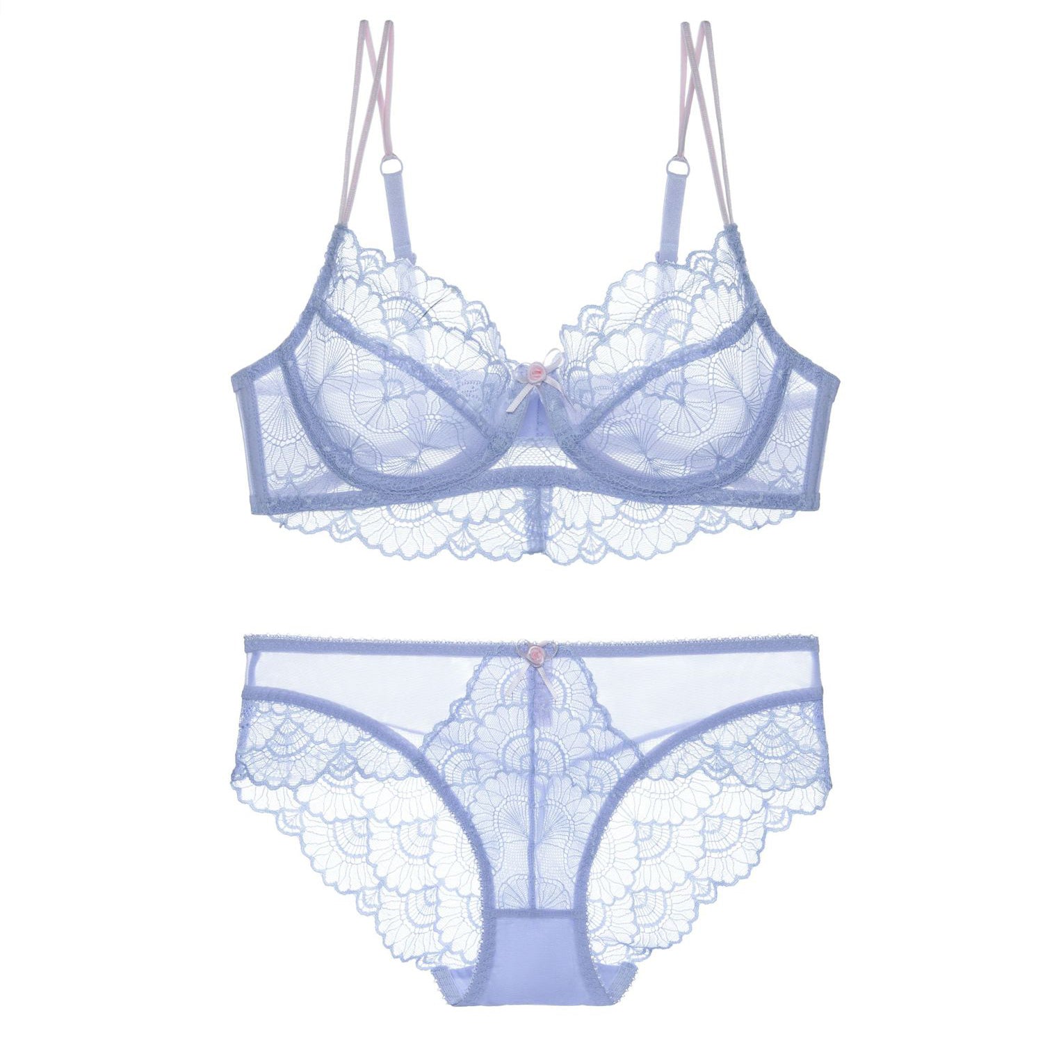 Komplet bielizny z koronką i regulowanymi ramiączkami na romantyczne wieczory Gilemette