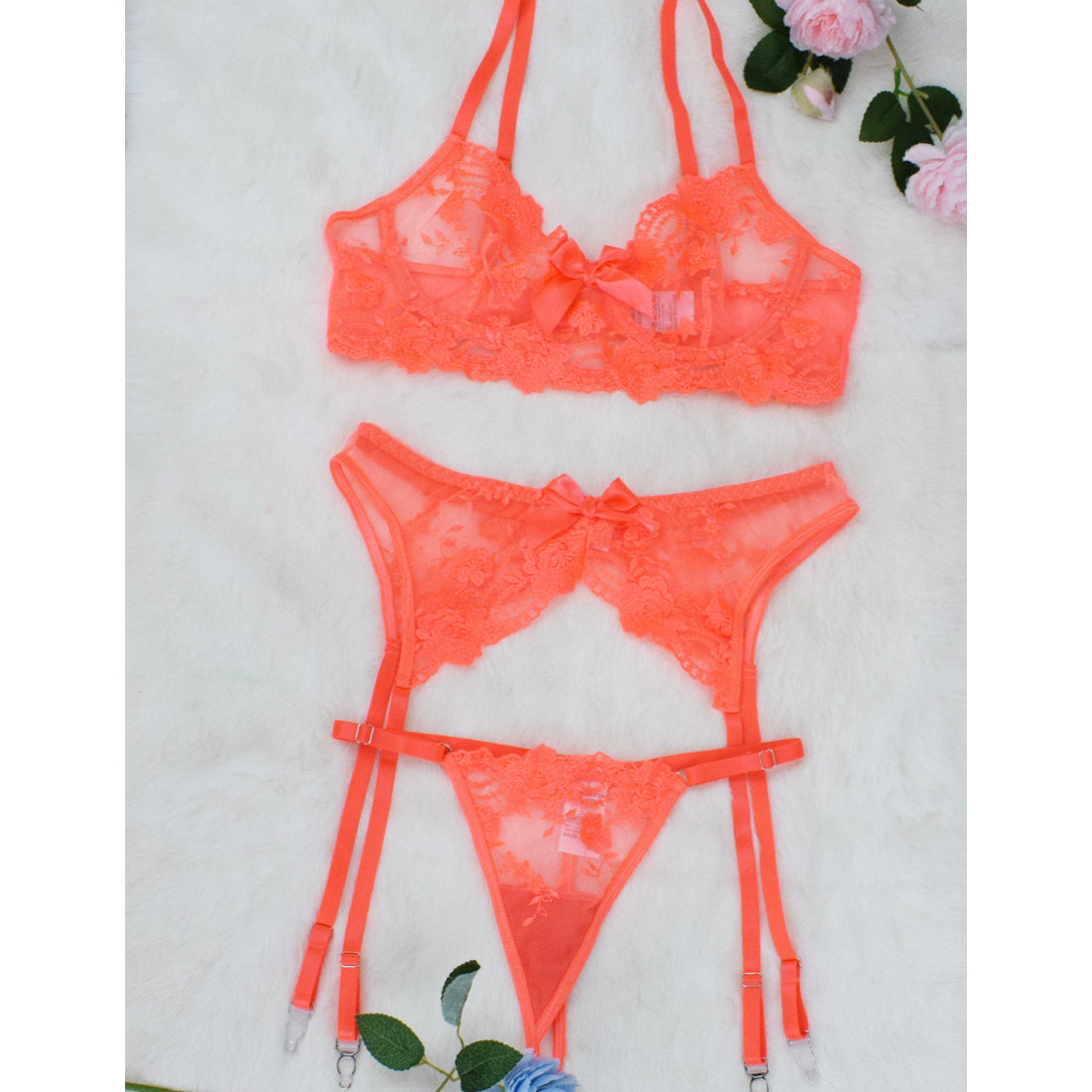 Komplet bielizny z haftem na specjalne okazje Ruxandra