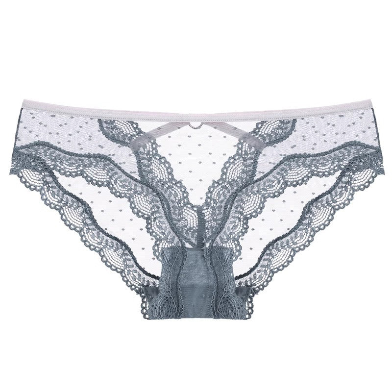 Figi koronkowe z wycięciem eleganckie i przewiewne Lubnah