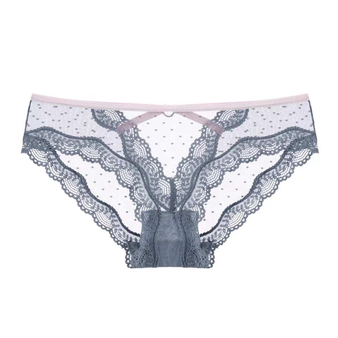 Majtki ażurowe z wycięciem na romantyczny wieczór Nailya