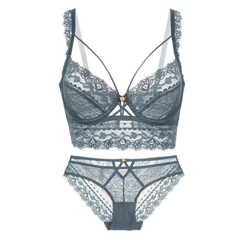 Koronkowy komplet bielizny z figami na specjalne okazje Caitlin