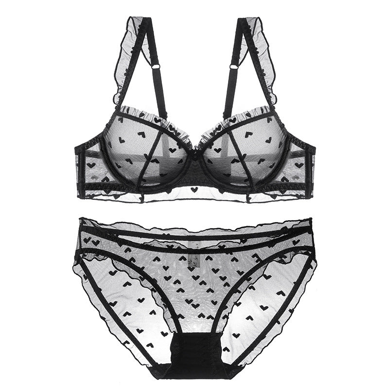 Komplet bielizny z delikatnym prześwitem i regulowanymi ramiączkami Patrinia