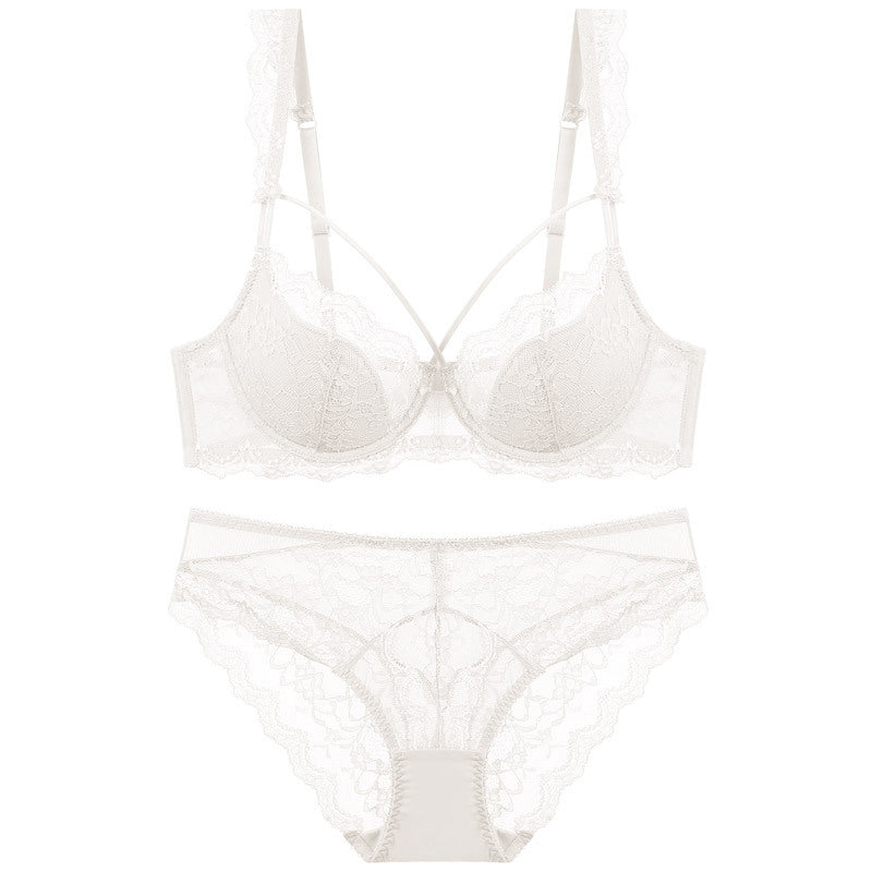 Komplet bielizny z usztywnianym biustonoszem z koronką Denisia