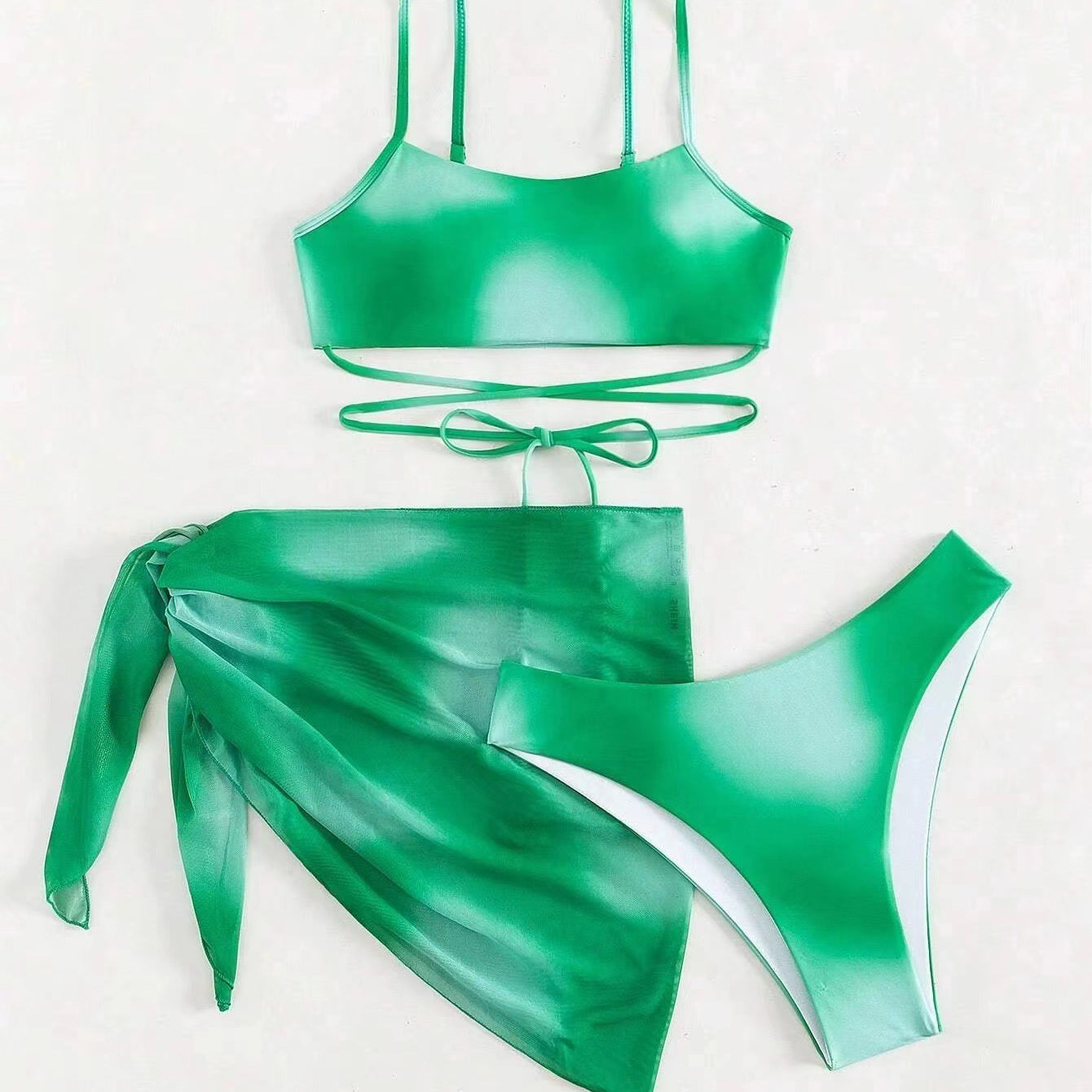 Komplet bikini z pareo na plażę i basen Eufrasia