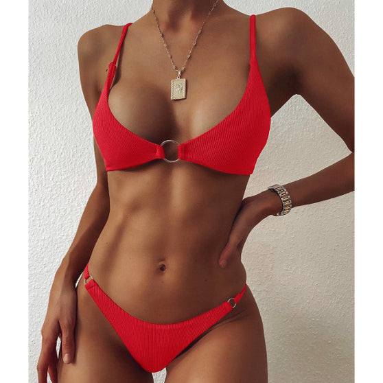 Bikini z ozdobnymi kółeczkami regulowane na lato Mareike