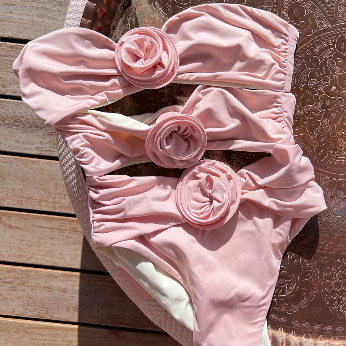 Jednoczęściowy kostium kąpielowy z florystycznym wzorem na lato Charlot