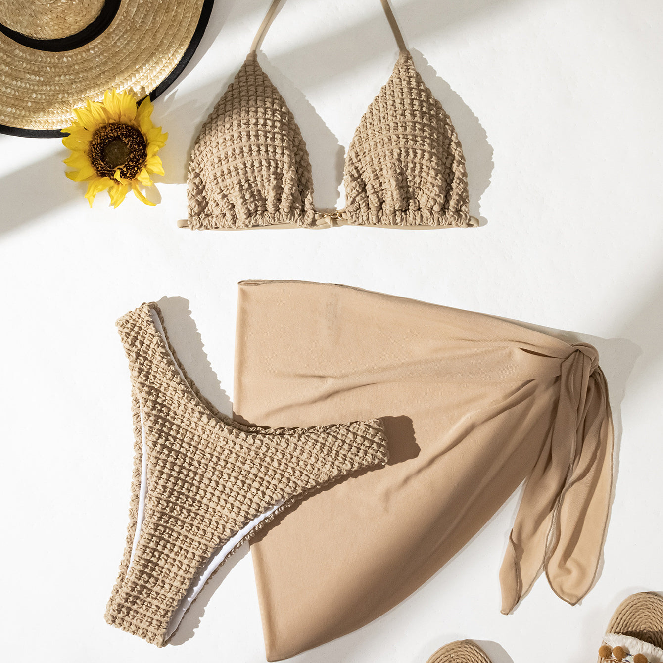 Strój kąpielowy z pareo z miękkiej tkaniny na lato Austina