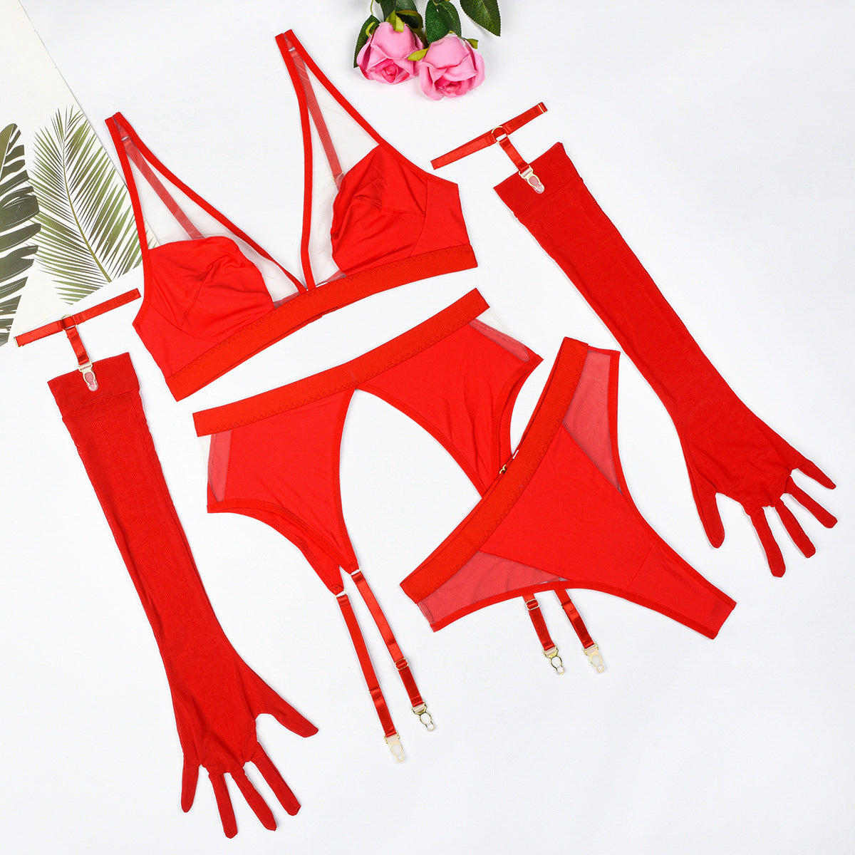 Komplet bielizny z regulowanymi paskami na specjalne okazje Latoria