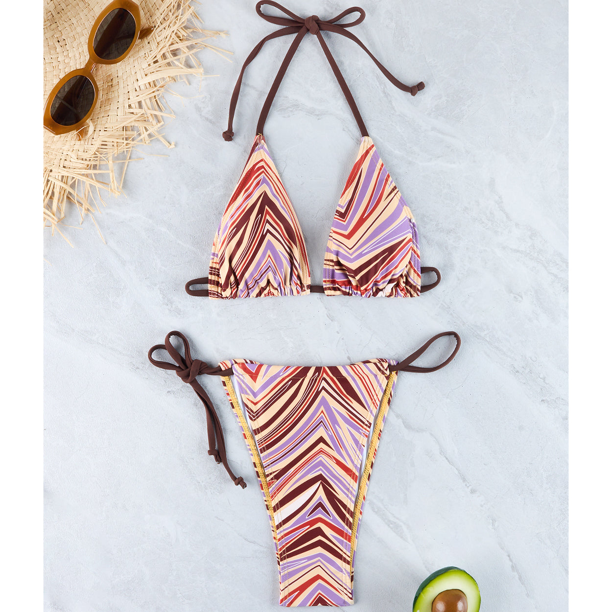 Bikini wiązane szybkoschnące na plażę Marged