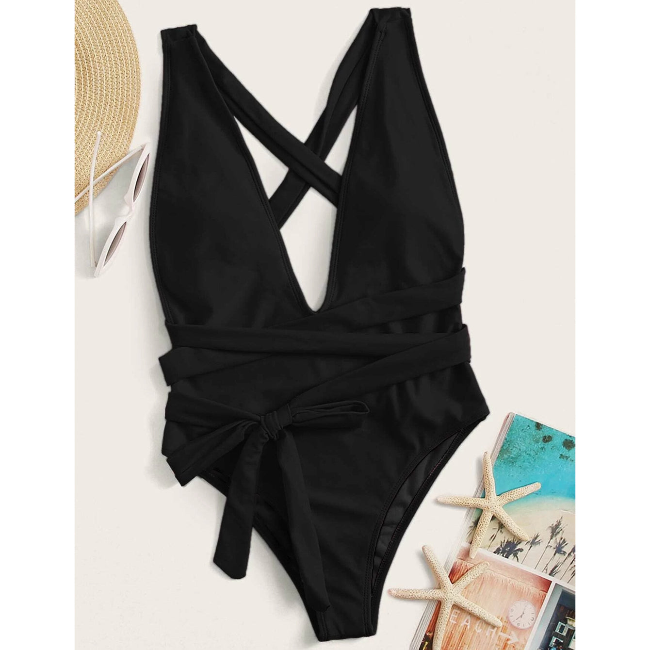 Strój kąpielowy jednoczęściowy z wiązaniem odporny na słońce i wodę Merralee