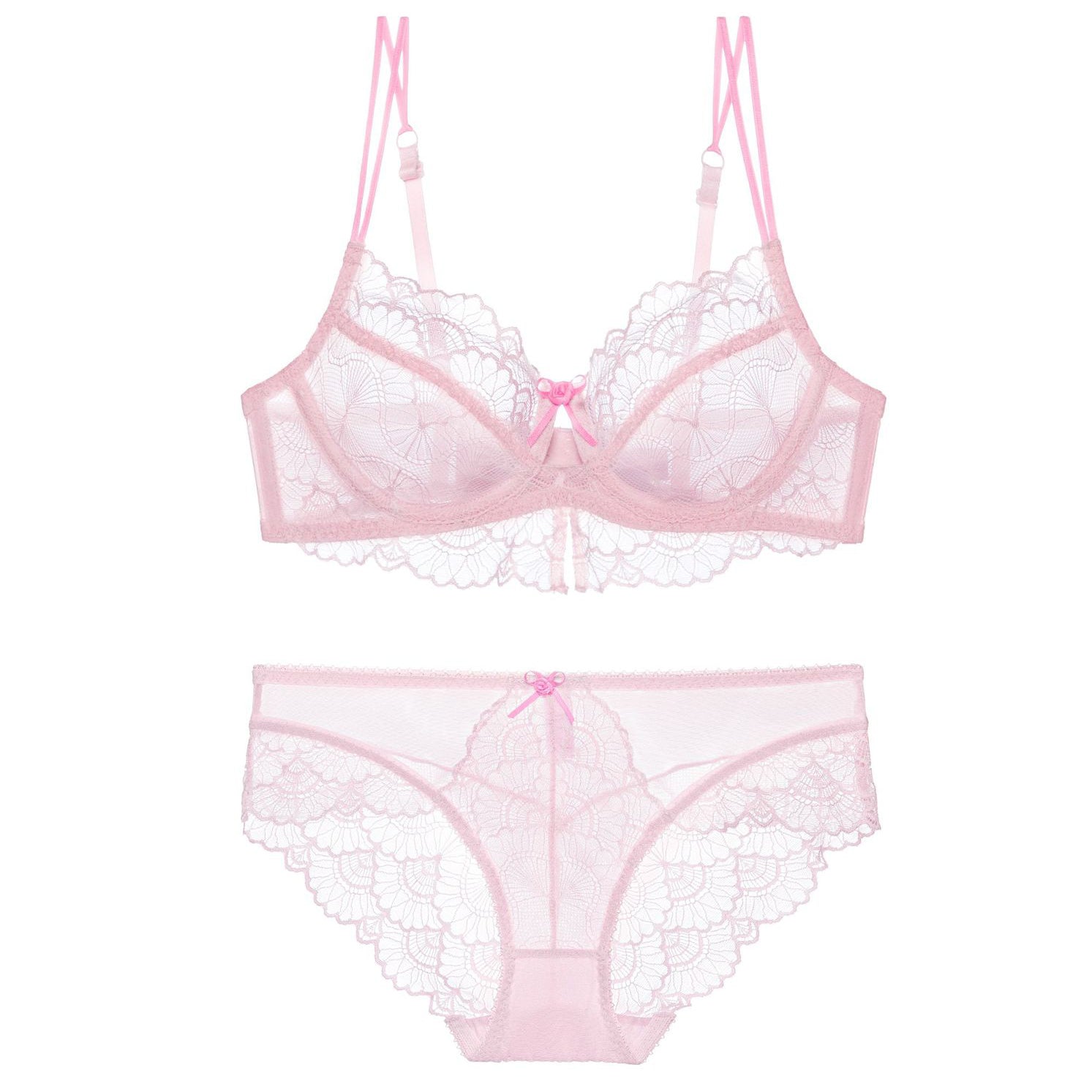 Komplet bielizny z koronką i regulowanymi ramiączkami na romantyczne wieczory Gilemette