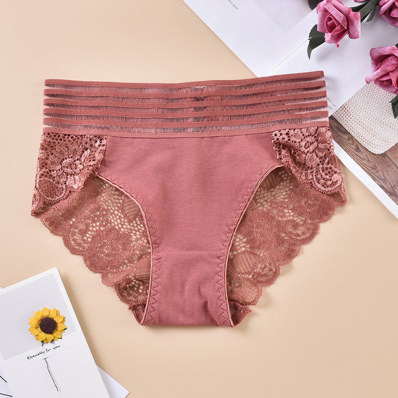 Majtki bezszwowe z szerokim pasem i koronką Dobrita