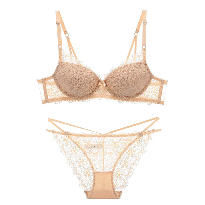 Koronkowy komplet bielizny z figami Pratibha