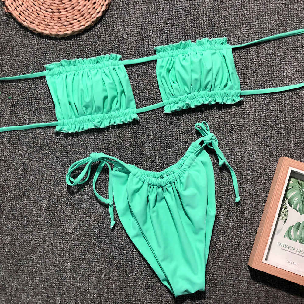Bikini bandeau z regulowanymi ramiączkami na lato Jozien