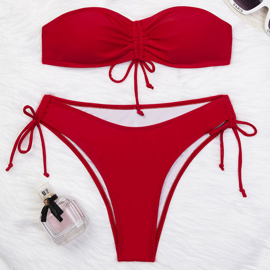 Strój kąpielowy bez ramiączek plażowy fason Macie