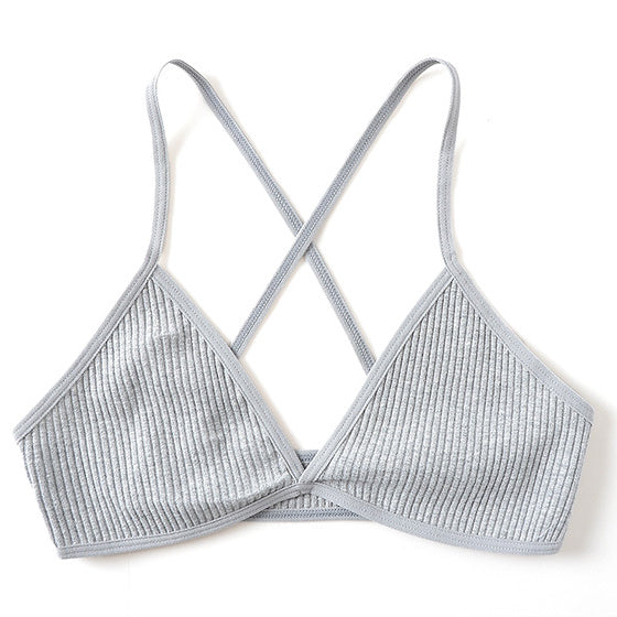 Prążkowany biustonosz bezszwowy na co dzień Jonelle