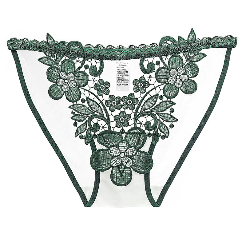 figi z haftem i prześwitującym materiałem Pakize