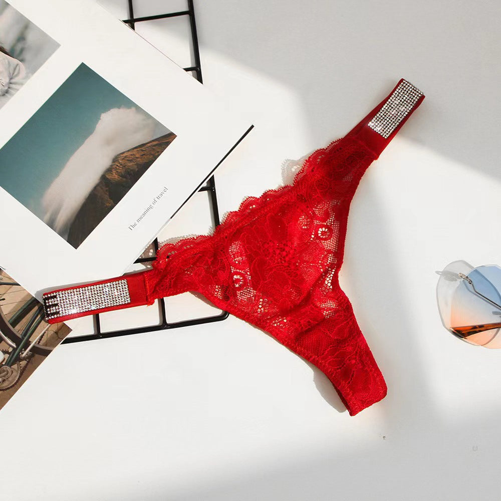 Stringi z błyszczącym pasem na specjalne okazje Handan