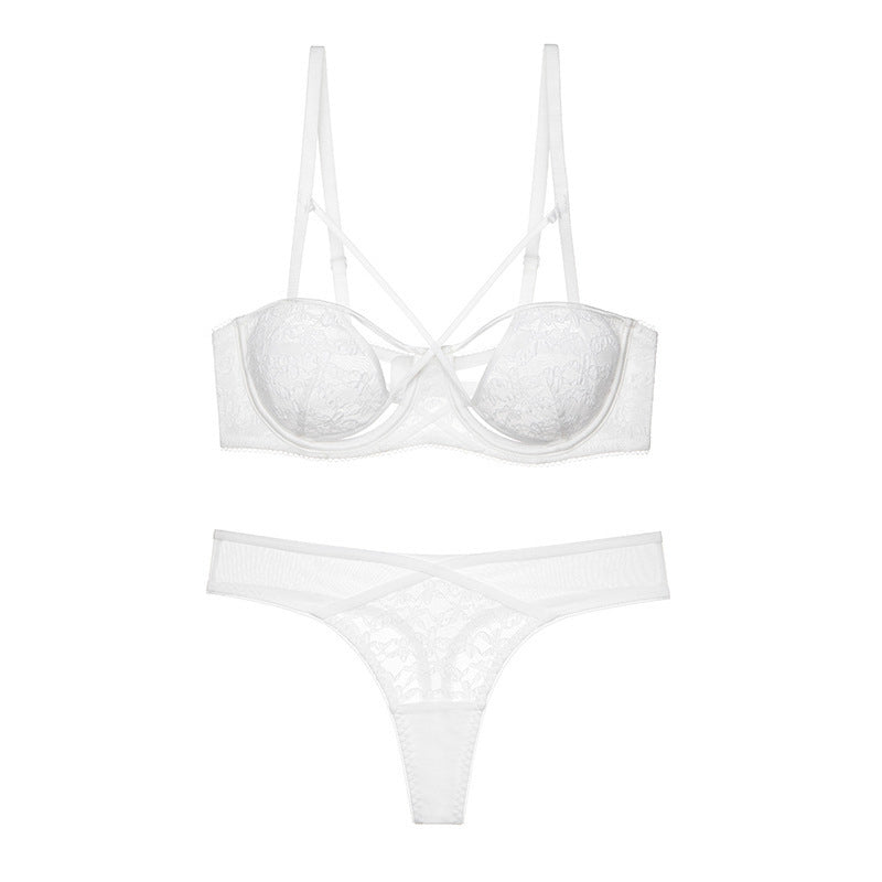 Komplet bielizny koronkowej ze strapsami regulowanymi Behjat