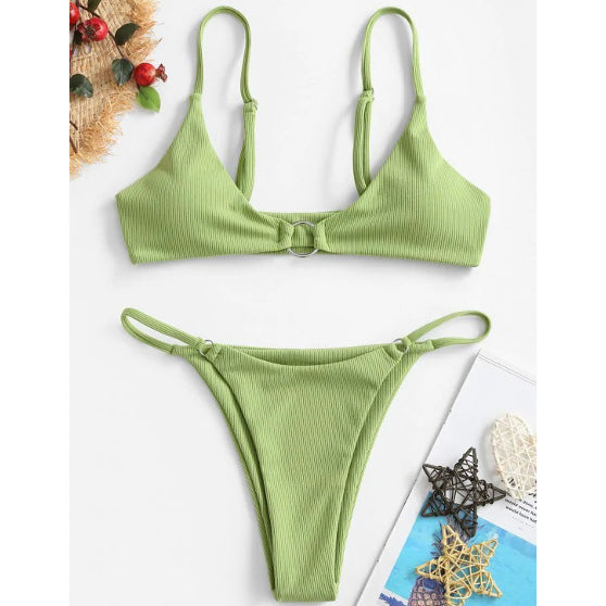 Bikini z ozdobnymi kółeczkami regulowane na lato Mareike