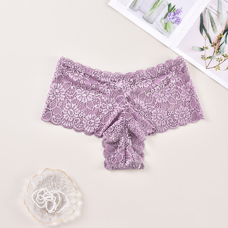 Koronkowe brazyliany z szerokim pasem na co dzień So