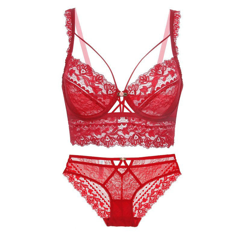 Koronkowy komplet bielizny z figami na specjalne okazje Caitlin