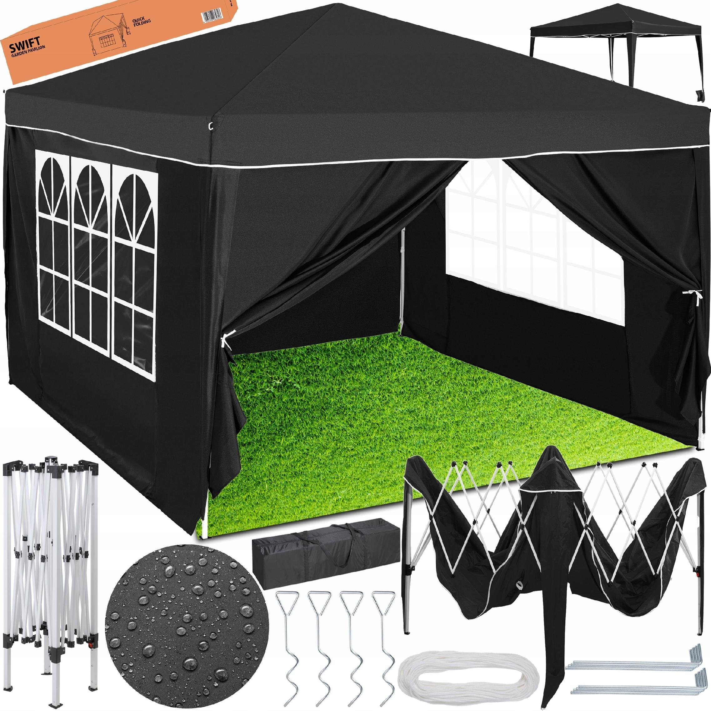 PAWILON OGRODOWY NAMIOT EKSPRESOWY 3x3m KANWOD SWIFT