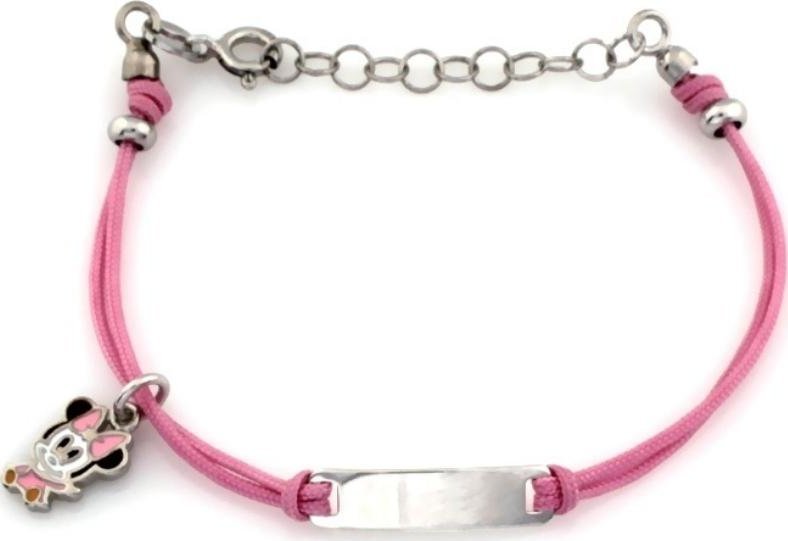 Lovrin Srebrna bransoletka 925 sznurkowa z blaszką