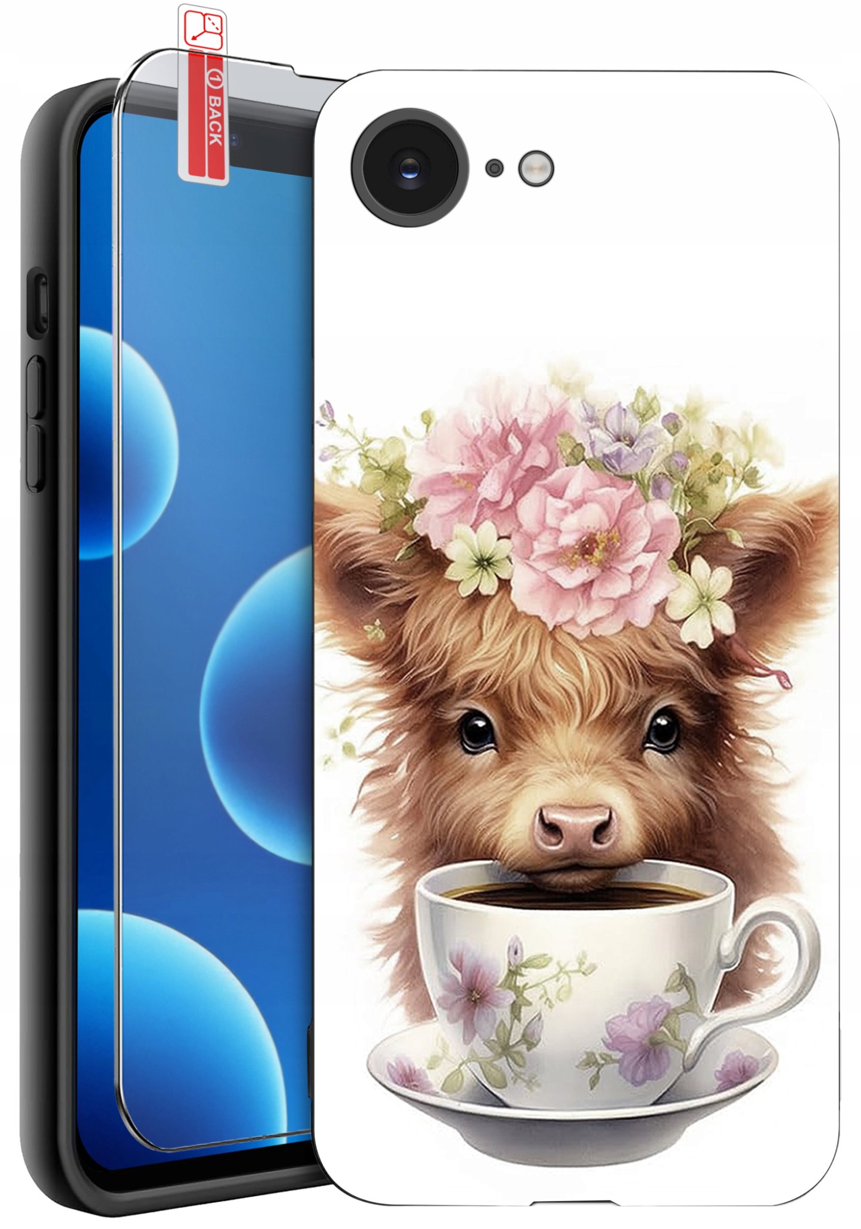 ETUI do iPhone 16e | WZORY | SILIKONOWE MATT CASE + SZKŁO 9H