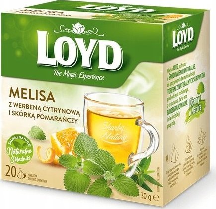 LOYD Herbata Loyd MELISA z Werbeną i skórką pomarańczy piramidki
