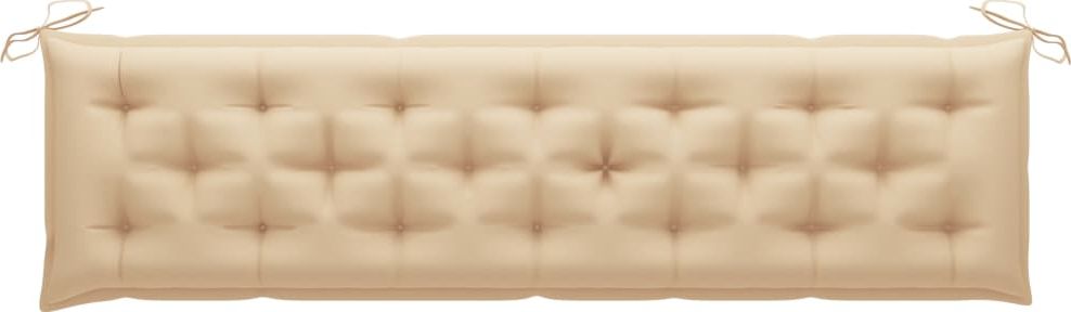 vidaXL Poduszka na ławkę ogrodową, beżowa, 200x50x7cm, tkanina