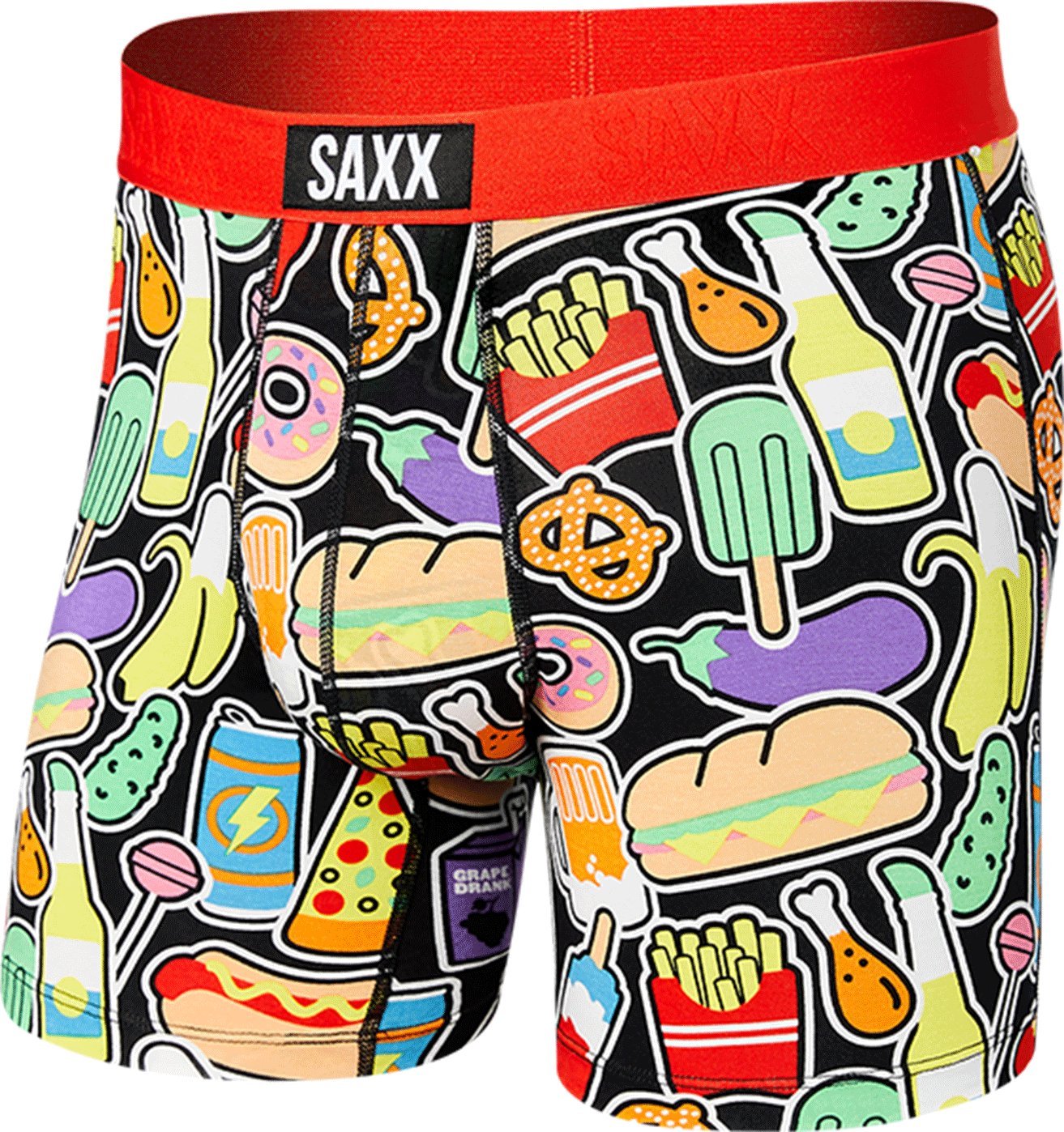 SAXX Bokserki męskie szybkoschnące SAXX VIBE Boxer Brief Fast Food S