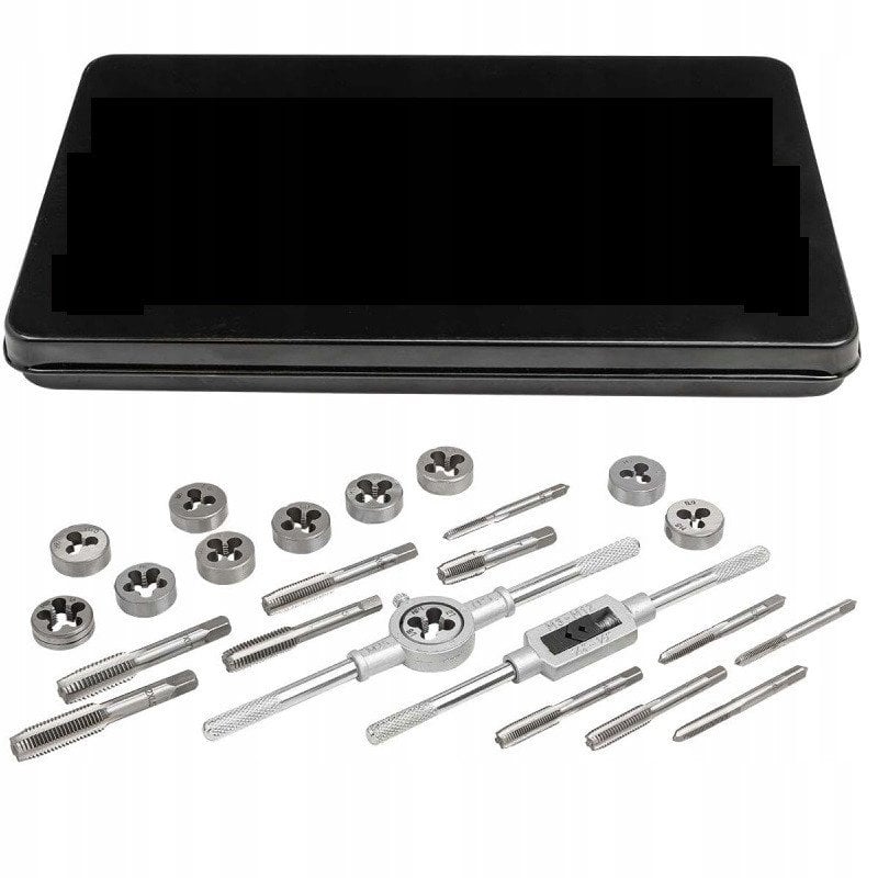 Zestaw gwintowników i narzynek 24el. (M5-M12) metalowa walizka