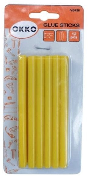 GLUE STICKS 12PCS SET.7.2X100MM.YELLOW