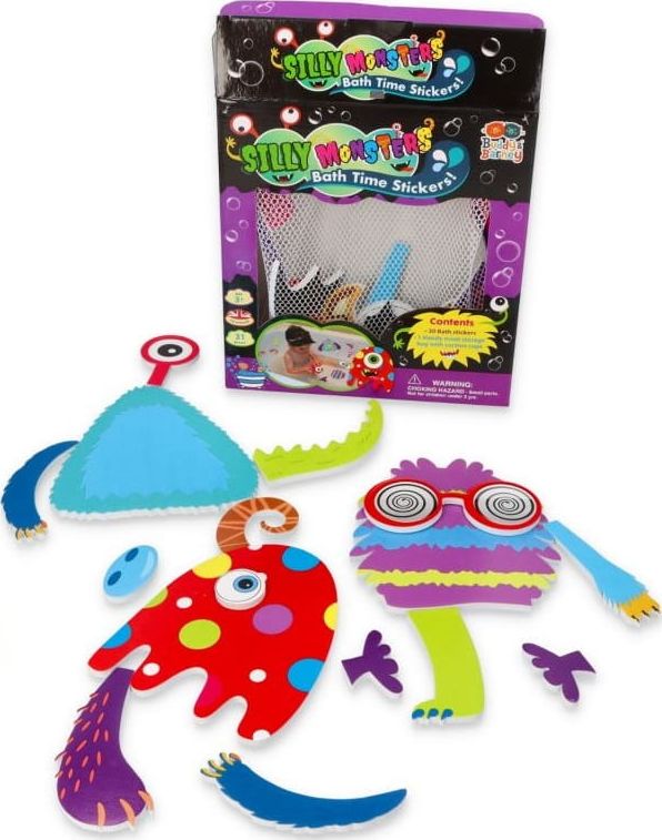 Barney & Buddy Naklejki do kąpieli Potworne Potworki