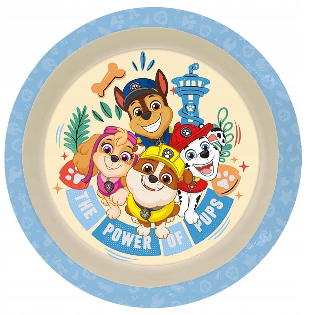Talerz PSI PATROL spodek plastikowy BPA Free Paw Patrol 21 cm