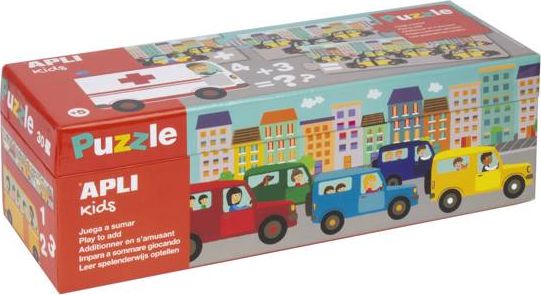 Apli Kids Puzzle do nauki dodawania Apli Kids - Autka 5+
