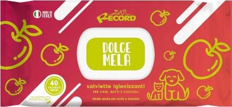 Chusteczki do łapek Jabłko 40szt antybakteryjne