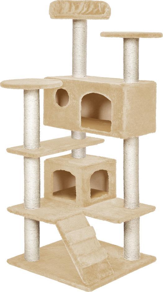 Tectake Drapak dla kota Micki 131 cm - beżowy