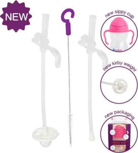 B.Box Zestaw 2 zapasowych słomek i szczoteczka do nowego bidonu B.Box