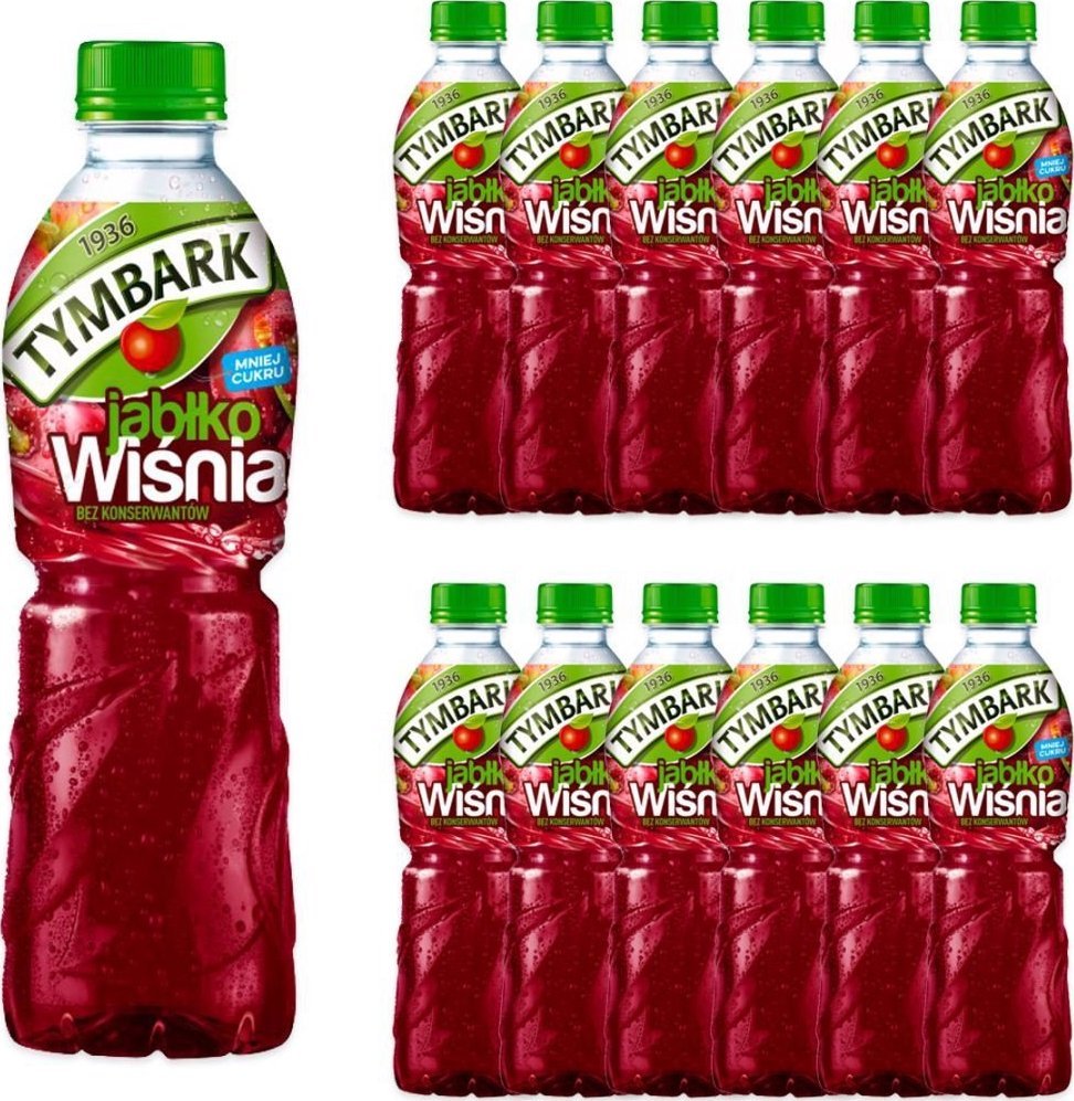 Tymbark Tymbark Napój jabłko wiśnia 500 ml x12 sztuk