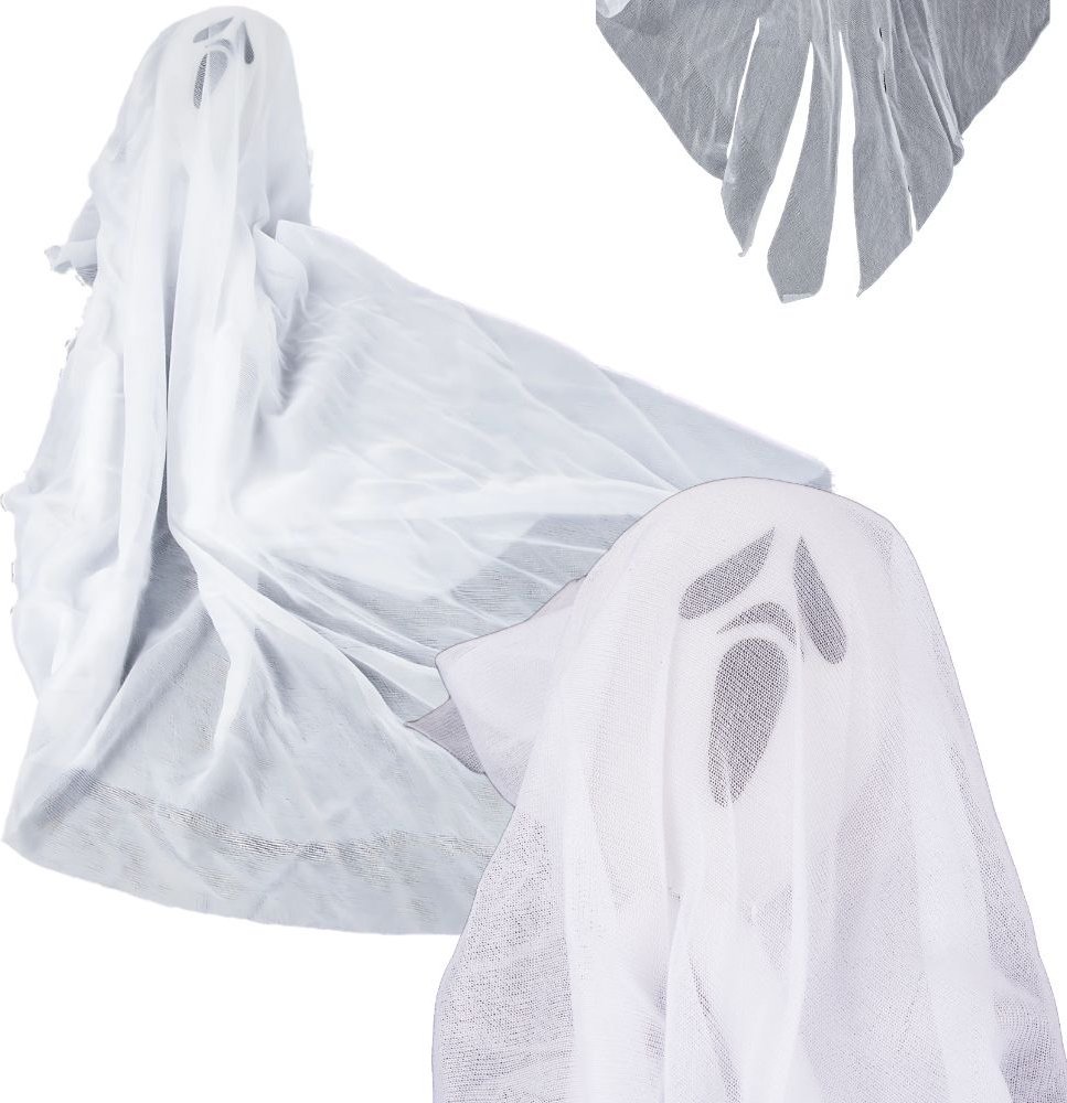 Verk Dekoracja halloween wisząca ozdoba duch biała krzyk szkielet zjawa 65cm Dekoracja halloween wisząca ozdoba duch biała krzyk szkielet zjawa 65cm