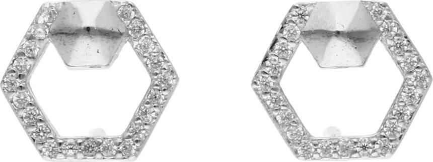 Rosanto Srebrne geometryczne kolczyki 925