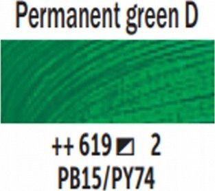 Talens Van Gogh Oil Colour Tube Permanent Green Deep 619