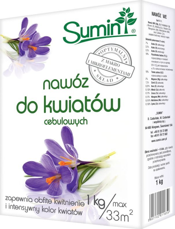 Sumin D.Czabańska, W. Czabański i Wspólnicy S Nawóz Do Kwiatów Cebulowych 1 kg