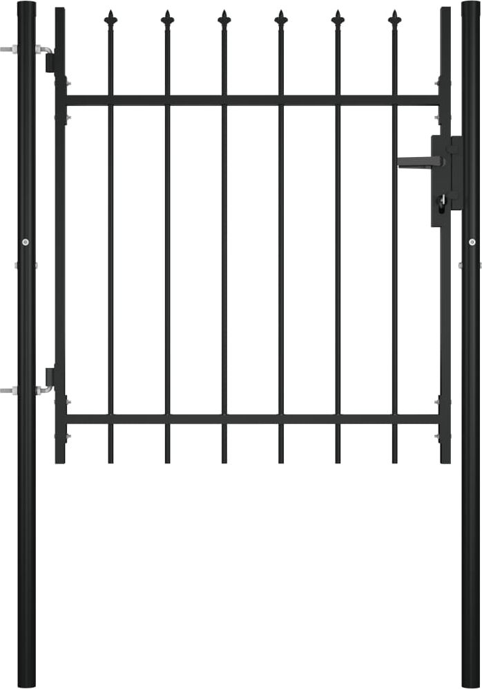 vidaXL Furtka z ozdobnymi grotami, 100 x 75 cm