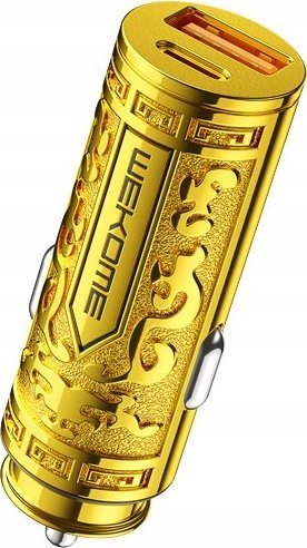 Ładowarka Wekome WEKOME WP-C37 Sakin Series - Ładowarka samochodowa USB-C & USB-A Fast Charging PD 20W (Złoty)