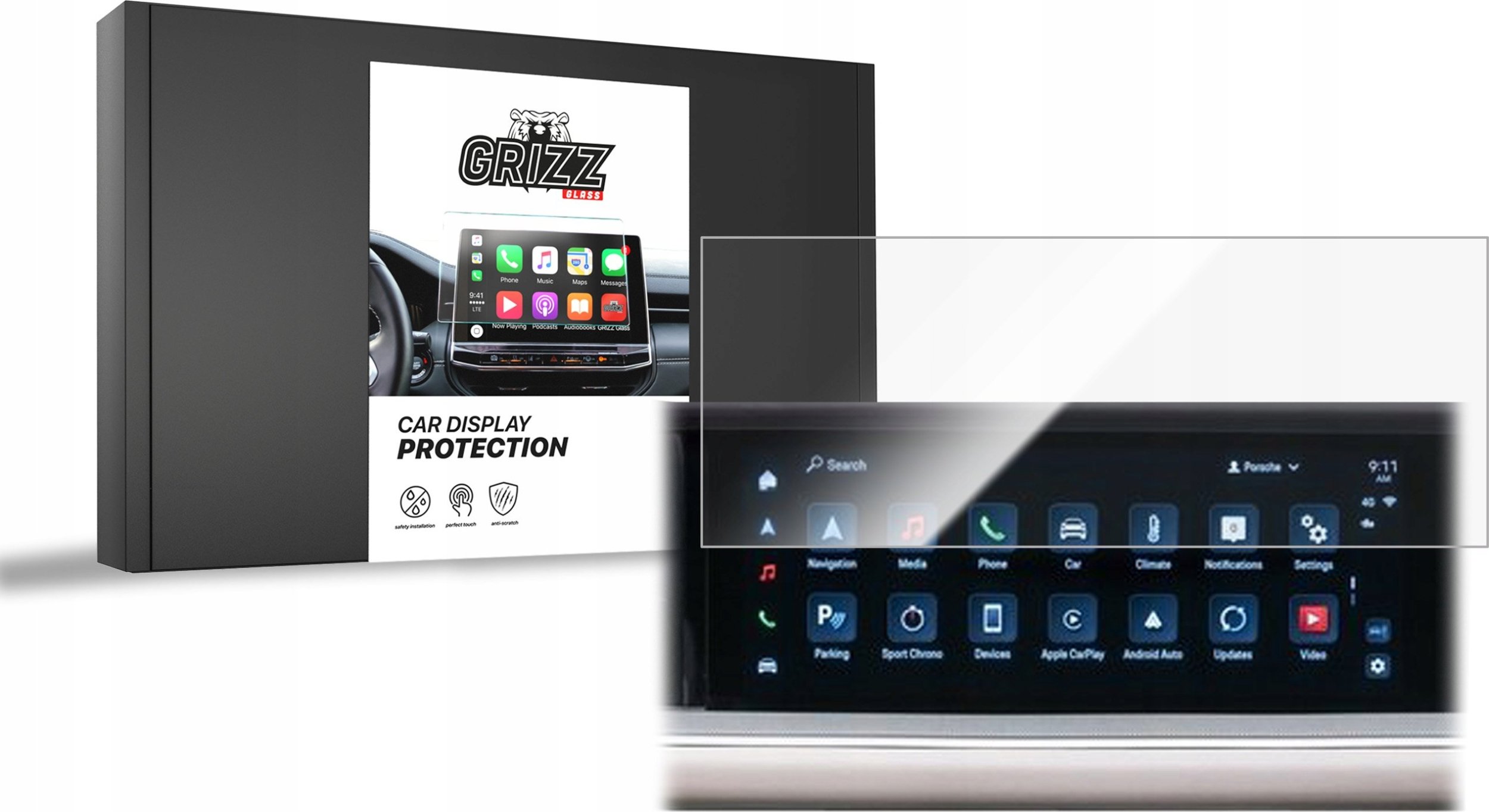 GrizzGlass Folia ceramiczna GrizzGlass CarDisplay Protection do Porsche Panamera 2024